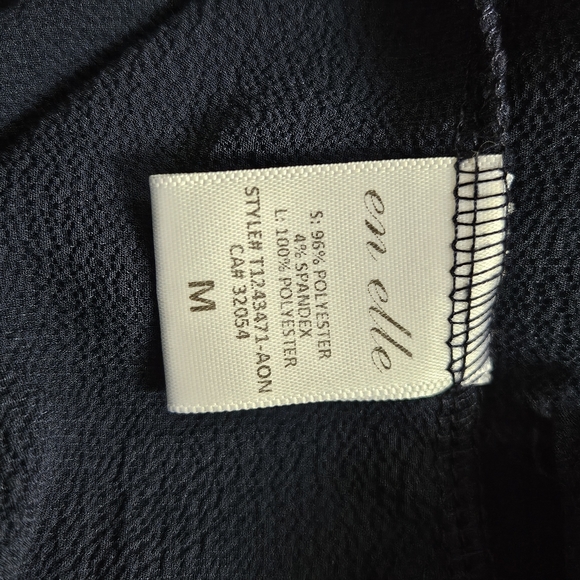 En Elle Mixed Media Tank Top Blouse Medium - Picture 5 of 8